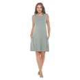 thumbnail image 2 of Women's Sleeveless Midi Casual Dress, Loose T-Shirt Dresses, Round Neck for Summer(Green D 1X-2X Plus Size), 2 of 6
