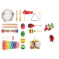 thumbnail image 1 of figatia 12 Pièces Montessori Musique Jouet Percussion Sets Sonnettes avec Sac de Rangement Tôt, 1 of 9