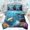 Blue Purple Pink, variant on Erosebridal Kids Kawaii Ocean Teal Turtle Twin Bedding Sets 7-Piece,Sea Animal Bedding Comforter Set For Teens Boys Girls,Luxury Bedroom Decor