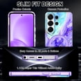 thumbnail image 5 of Casetego Magnetic for Samsung Galaxy S26 Ultra Case with Invisible Ring Stand[Compatible with MagSafe] Slim Women Girl Shockproof Marble Pattern Design Case,Purple, 5 of 9