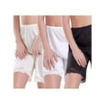 thumbnail image 4 of Sunisery Women Plus Size Satin Lace Safety Short Pants Skirt Under Briefs Shorts Slips Ice Silk Sleepwear Underwear, 4 of 6
