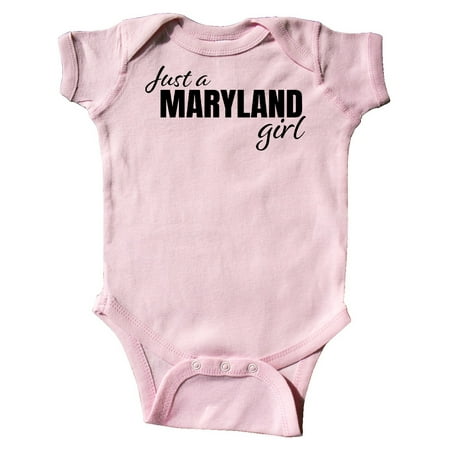 

Inktastic Just a Maryland Girl Born and Raised Gift Baby Girl Bodysuit