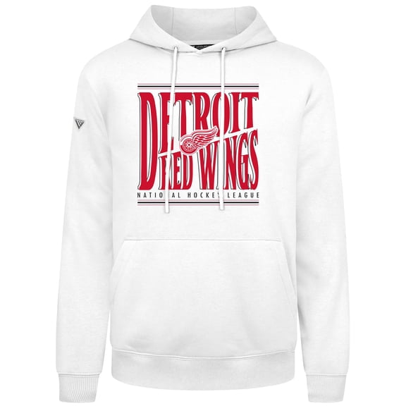 Men's Levelwear  White Detroit Red Wings Podium Powerhouse Pullover Hoodie