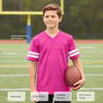thumbnail image 3 of Sublene Youth Blank Football Jersey for Kids,Boys & Girls Mesh Jersey with Sublimated Sleeve Stripes, 3 of 4