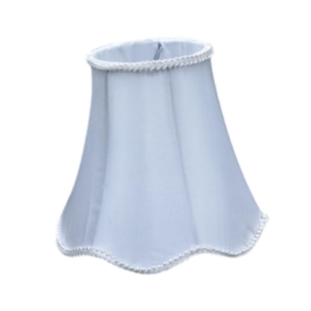 Pantalla de lámpara de araña de tela con clip, accesorio de montaje sencillo, elegante y romántico. blanco