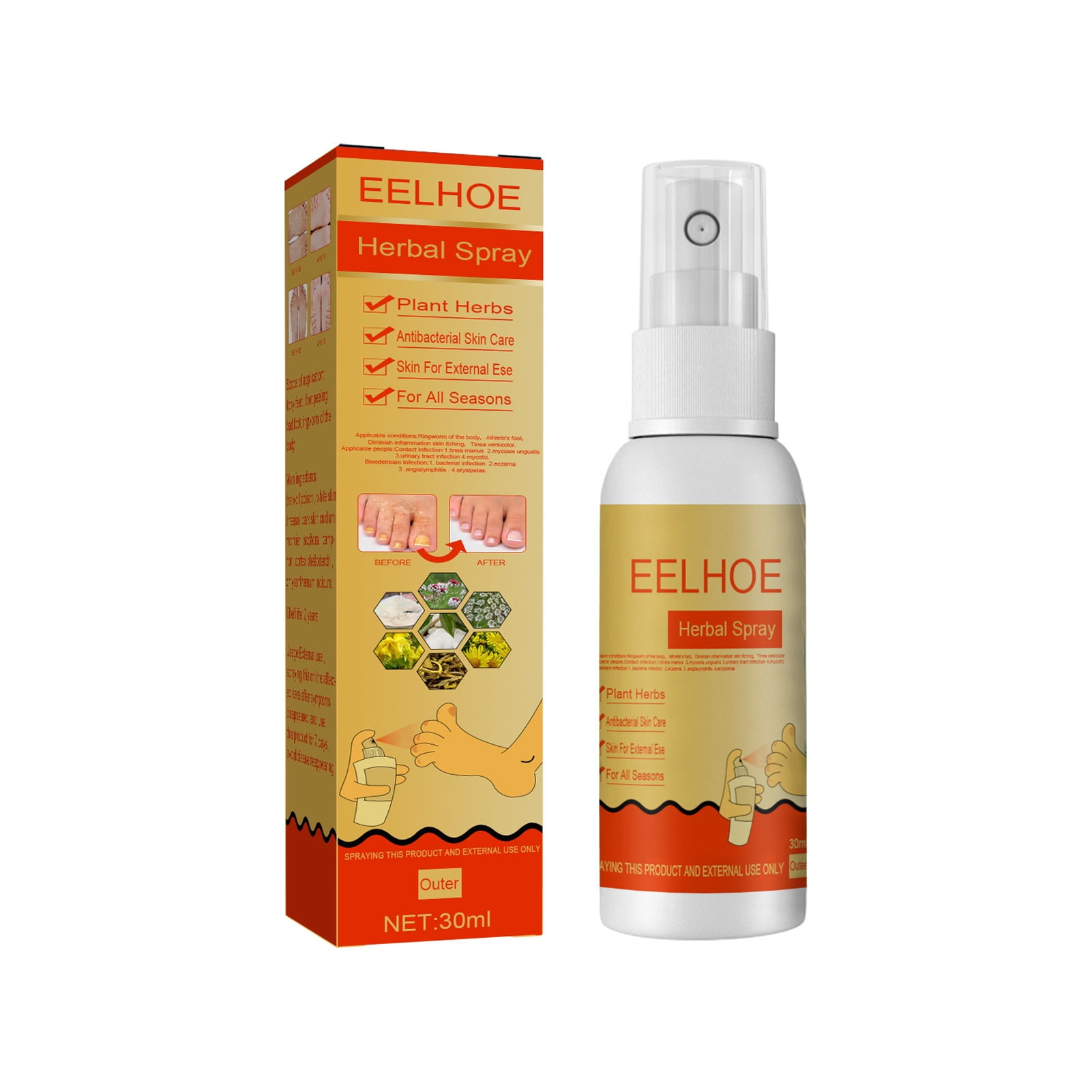 Foot Sweat Smelly Athlete's Foot Spray Moisturizing Safe Ingredients