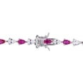 thumbnail image 3 of Everly Women's 10 1/2ct TGW Red Cubic Zirconia and White Sapphire Sterling Silver Tennis Bracelet, 3 of 8