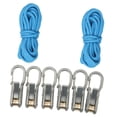 thumbnail image 4 of DYNWAVECA Rope with Roller Tensioner Heavy Duty Multipurpose Professional Paracord Adjuster Rope Tightening Tool for Outdoor Gear Tarps 2 Ropes 6 Hooks, 4 of 8