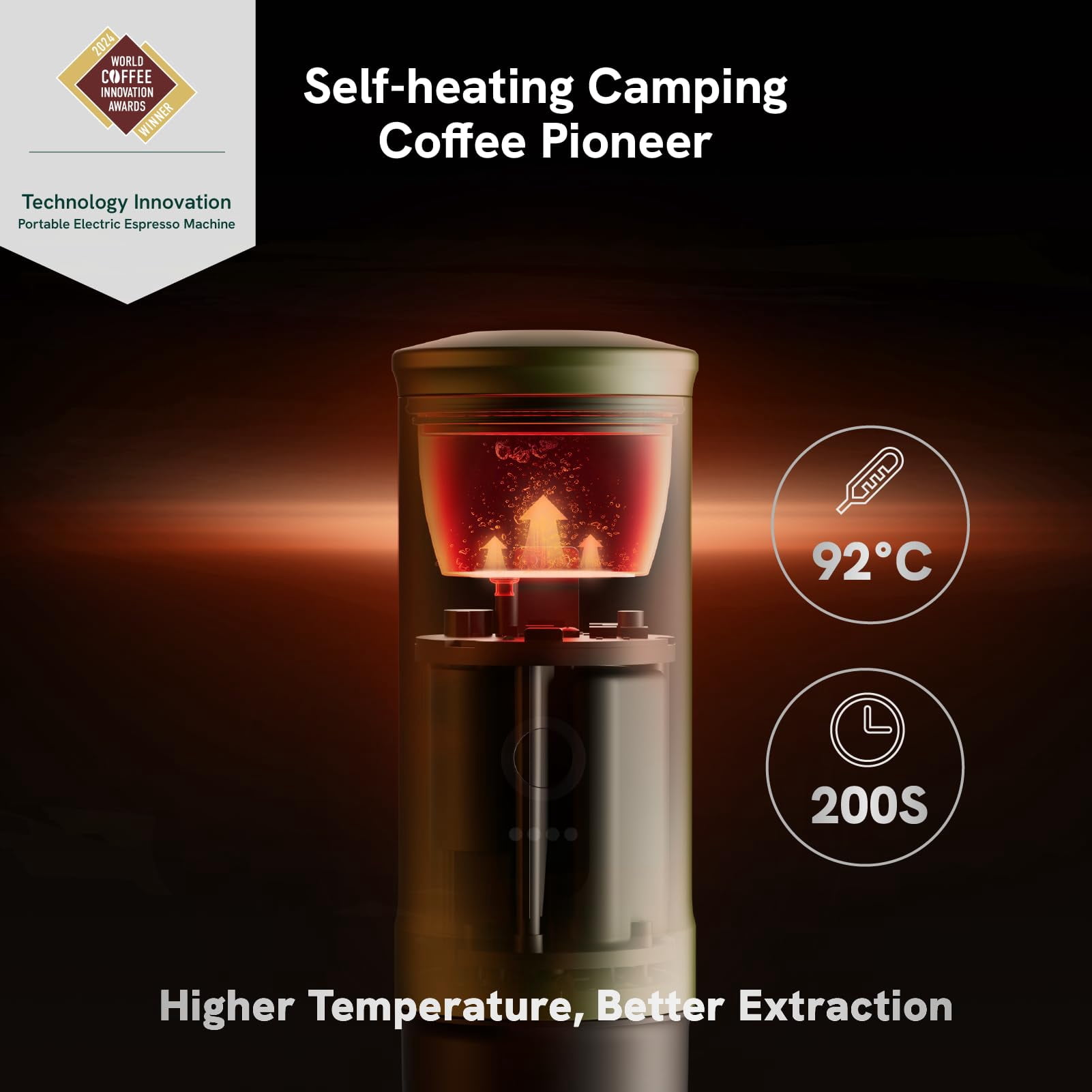 OutIn Nano Portable Electric Espresso Machine - Pearl White - Self-Heating Travel Coffee Maker w/USB-C, Works with Ground Coffee & Nespresso Capsules