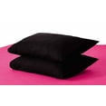 thumbnail image 6 of Crescent 2 Pack Black Standard Pillow Cover, Pillowcases, 100% Pure Natural Cotton Jersey, Soft and Cozy, Envelope Closure, Hypoallergenic, Breathable 20"x 30" (2 Standard Pillowcases 20"x30", Black), 6 of 8