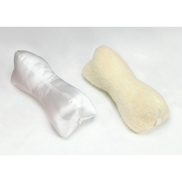 Bone Neck Rest Pillow w/ White Satin Cover - Walmart.com - Walmart.com