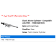 thumbnail image 2 of Clutch Master Cylinder - Compatible with 1985 - 1988 BMW 535i 1986 1987, 2 of 2