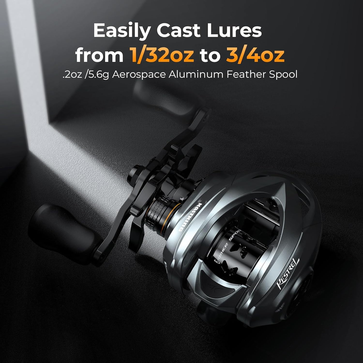 KastKing Baitcasting Fishing Reel, Finesse Baitcaster Lightest, 11+1,8.4:1 - Kestrel