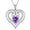 02-February Amethyst, variant on Jewmon 925 Sterling Silver Love Heart Necklace for Women February Birthstone Amethyst Pendant Chain Romantic Valentine Day Gifts for Wife Girlfriend