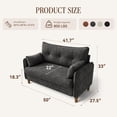 thumbnail image 3 of Gacale 50" Loveseat Couch with Tufted Design | Space-Saving Love Seat Sofa for Small Spaces, Bedroom, and Apartment, Gray, 3 of 8