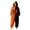 15#Brown, variant on Women Trendy Halloween Pumpkin Face Prints Plush Flannel Hooded Jumpsuit Zip Front Festive Loungewear Earthy Yellow 2XL
