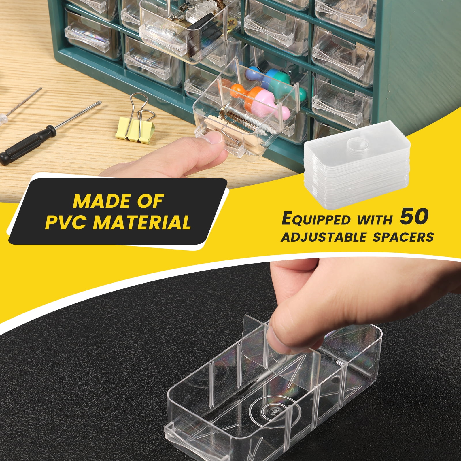 Plastic 25 Grids Hardware Storage Organizer Visible Drawer Parts Cabinet Effortless Cleaning Multi Layers Parts Storage Cabinet for Hardware Crafts Nuts Bolts Tool