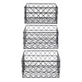 thumbnail image 2 of Truu Design, Sharp Wire Storage Basket Set, Black, 2 of 6