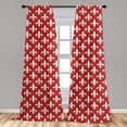 thumbnail image 5 of Ambesonne Fleur De Lis Curtains, Heraldry, Pair of 28"x95", Red White, 5 of 5