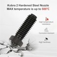 thumbnail image 2 of 5Pcs Hardened Steel Nozzles for 2, 3D Printers Hardened Steel Extruder Hotend Nozzle Kits 0.4mm, 2 of 5