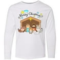 thumbnail image 3 of Inktastic Merry Christmas Cute Nativity Scene Long Sleeve Youth T-Shirt, 3 of 5