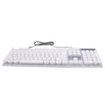thumbnail image 1 of Milisten USB Glowing Computer Wired Keyboard Creative Round Key Keyboard Practical Keyboard (White), 1 of 5