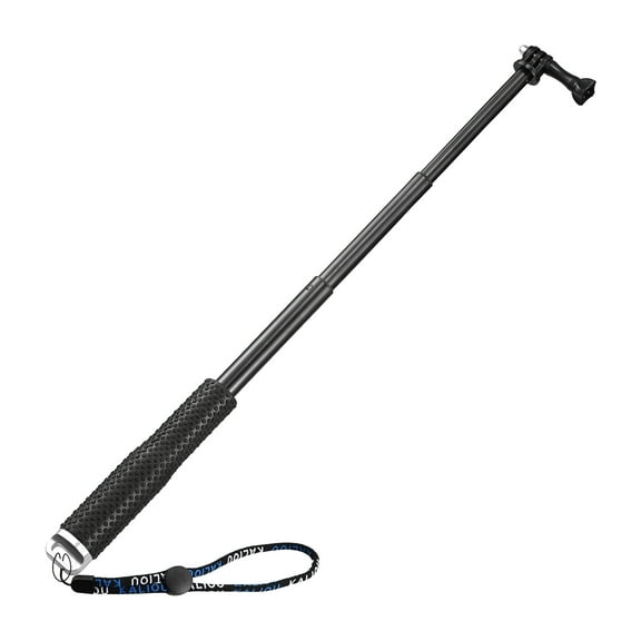 Uxcell Portable Extension Selfie Stick, Adjustable Aluminum Alloy Hand Grip Monopod Pole, 19 Inch, Silver & Black