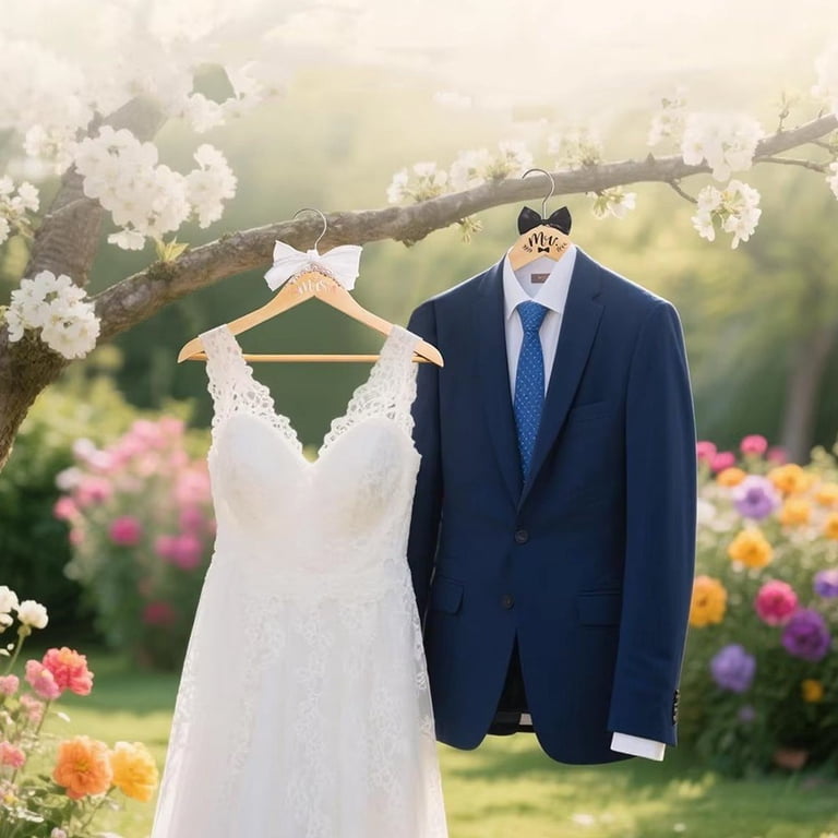 coat hanger for wedding dress The Best Hangers to Display Your Gown Good for clothing store/ wedding gift /home White Wood Bridal Dress Hangers
