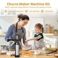 thumbnail image 3 of Churrera Churro Maker Machine Kit, Stainless Steel Churro Maker Kit with 1 Piping Bag and 8 Piping Nozzles, 1 Brush, and 16 Discs, Churro Filler Kit with Recipe Book, Easy to Clean, 3 of 6