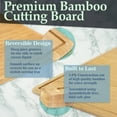 thumbnail image 6 of BambooMN Heavy Duty Premium Bamboo Cutting Board - 17.25"x11.75"x0.75" - Grooved/Flat with Chef's Knife Combo, 6 of 6