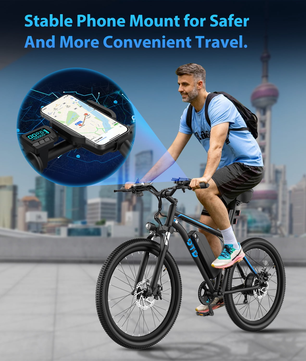26" Adult Electric Mountain Bike,1600W Peak Motor 624Wh 13Ah Removable Battery,28MPH Electric Bicycle,70-90 Miles,7 Speed, UL2849 Certified