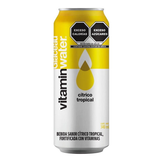 Agua vitaminada Vitamin Water fortificada sabor cítrico tropical 340 ml