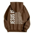 thumbnail image 3 of SIYUDAN Womens Hoodie Jesus Hoodies Letter Print Sweatshirt Oversized Pullover Hoodies Fall Sweatshirts For Women 2025 Trending Fashion, 3 of 4
