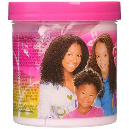 African Pride Dream Kids Olive Miracle Hair Detangling Pudding Leave In Cream - For Wavy & Curly Hair. Enriched with Olive Oil & Herbal Extracts, 15 Oz.