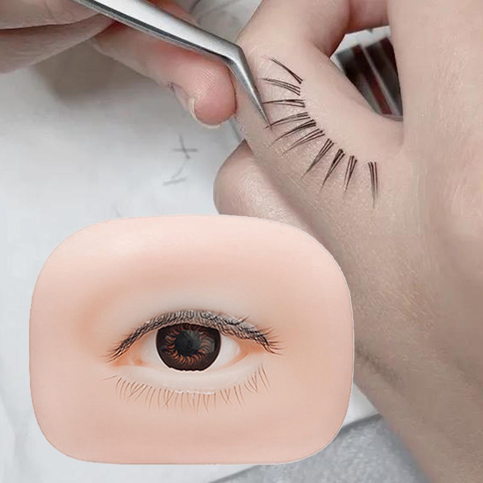 Serenable 5D Silicone Eye Model Practice Three Layer Upper Eyelash Practice Model Professional for Eyelash Extension for Artists Salon Left Eye