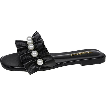 

Slippers for Teen Girls Comfy Anti-Slip Flip Flops for Women Beach Retro Pluse Size for Women Summer Wedding