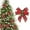 Coffee, variant on Christmas Bow for Tree and Wreath Decoration, Made of Durable Polyester Fabric, Compact Size for Easy Hanging and Festive Holiday Decor