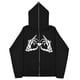 thumbnail image 2 of Sudadera Y2K de calavera oscura europea y americana para hombre y mujer, sudaderas con capucha góticas para pareja, sudadera Harajuku con cremallera de gran tamaño 2023, 2 of 5