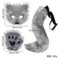 thumbnail image 4 of Halloween set simulation fox mask gloves plush fox tail handmade animal tail cos prop accessorieszz29, 4 of 5