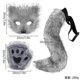 thumbnail image 4 of Halloween set simulation fox mask gloves plush fox tail handmade animal tail cos prop accessorieszz29, 4 of 5