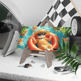 thumbnail image 3 of 1 Pcs 2D Flat License Plate Covers & Frames, Orange Cats For Decorative Front, Waterproof For Decoration Aluminum License Plate Covers & Frames Cover For Men Women, 12" X 6", 3 of 6