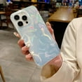thumbnail image 5 of Laser Water Ripple Iridescent Soft  for iPhone Case (Silver,iPhone 15 Pro Max), 5 of 5