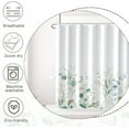 thumbnail image 2 of Stall Shower Curtain, Sage Green and Gold Eucalyptus Small Shower Curtain Set Waterproof Polyester Fabric Half Narrow Bathroom Decor with Hooks, 36x72 Inch, 2 of 6