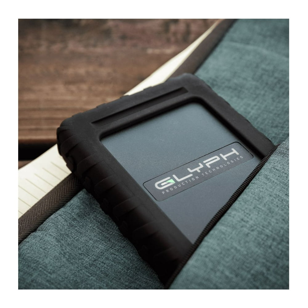 Glyph Blackbox Plus Bus-Powered Rugged Portable USB 3.2 Gen 2 SSD with Aluminum and Padded Silicon Shell for Film Sets, Photo Shoots, Music Studios, and At Home (8 TB)