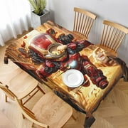 Iron Man Tablecloth Chic Table Cloth Novelty Print Table Cover Waterproof for Dinner Kitchen Picnic Party 54x72in