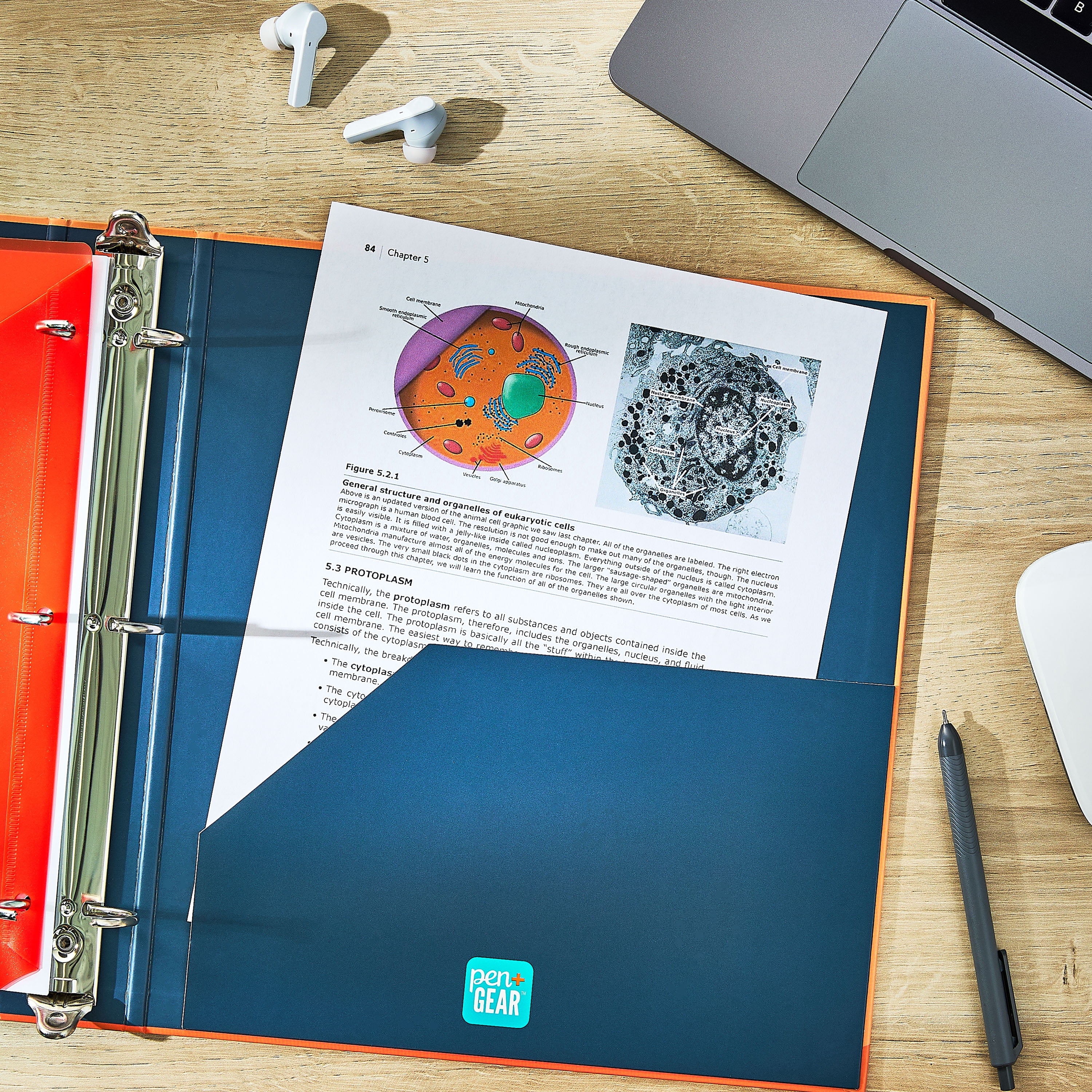 Pen+Gear 1.5" 3-RING BINDER, O RING, COLOR BLOCK