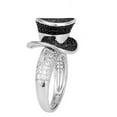 thumbnail image 5 of Tophat Cat Statement Ring for Women by Ginger Lyne Black Plated Cz Kitty Ring for Her, 5 of 5