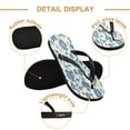 thumbnail image 3 of iauyy Unisex Printed Flip Flop Sandals - Lightweight Non-Slip Beach Shoes,Silhouette Flower, 3 of 8