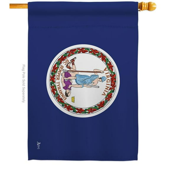 Americana Home & Garden H140547-BO 28 x 40 in. Virginia American State House Flag with Double-Sided Horizontal Decoration Banner Garden Yard Gift