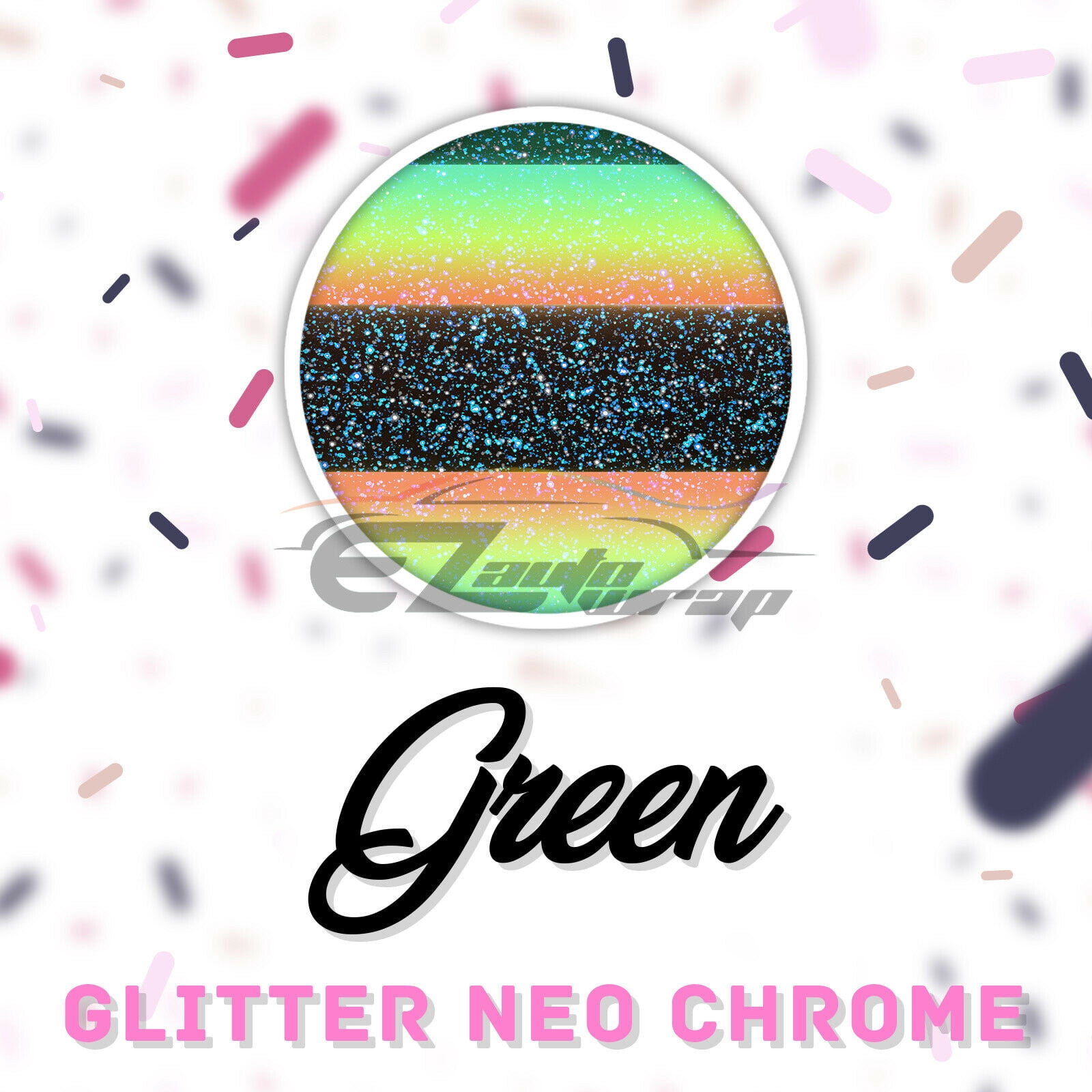 ESSMO™ Neo Chrome Glitter Holographic Sparkle T-Shirt Heat Transfer Vinyl HTV DHFL02 20"x84" (inches)